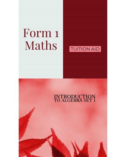 Introduction to Algebra Set 1