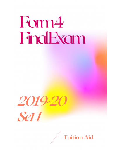 F4 Final Examination 2019-20 set 1